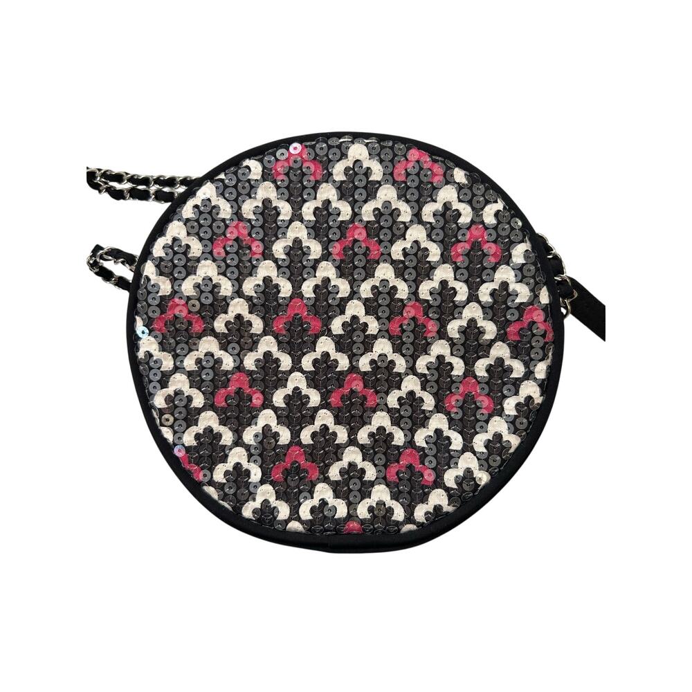 Vera‎ Bradley Shimmer Evening Bag Canterbury Magenta Pattern Round Crossbody - Picture 9 of 12